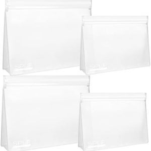 SPLF 4 Pack Leakproof Clear Toiletry bags, TSA Approved Quart Size Zipper Bags, BPA Free Travel Makeup Cosmetic Bags for Women Men, Carry on Airport Airline Compliant Bags
