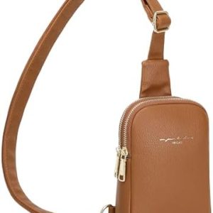 INICAT Travel Small Sling Bag Leather Crossbody Bags for Women Fanny Packs Cross Body Bag for Woman Cross Body Purses
