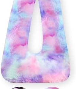 Travel Pillow, Travel Pillow for Kids, Sleeper Hold Pillow Travel, Removable U-Shaped Pillow for Adults and Children to Support Head and Body in The Back Seat of Long Car Trips (DCPurple)