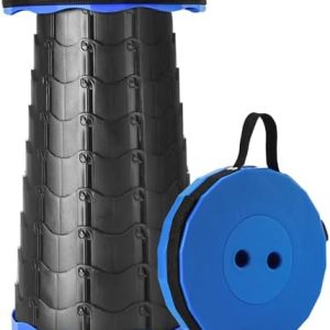 Upgraded Foldable Stool Thickened, Portable Collapsible Stool, Camping Chairs for Hiking Tours, BBQ, Parties, Outdoor Activities (Blue)