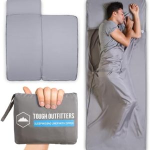 Sleeping Bag Liner - Adult Sleep Sack & Travel Sheets for Hotel - Travel Sleep Sack, Camping Sleeping Bag Liners for Cold Weather