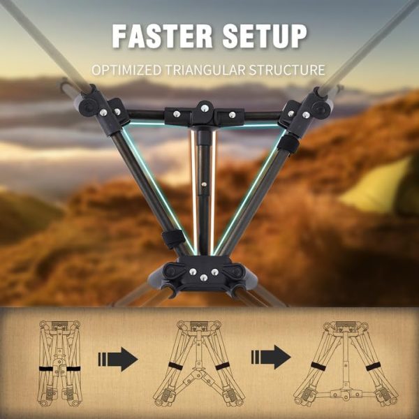 MOON LENCE Portable Camping Chair Backpacking Chair - The 4th Generation Ultralight Folding Chair - Compact, Lightweight Foldable Chairs for Hiking Mountaineering, Beach - Image 4